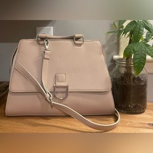 Nine West Beige and White Satchel